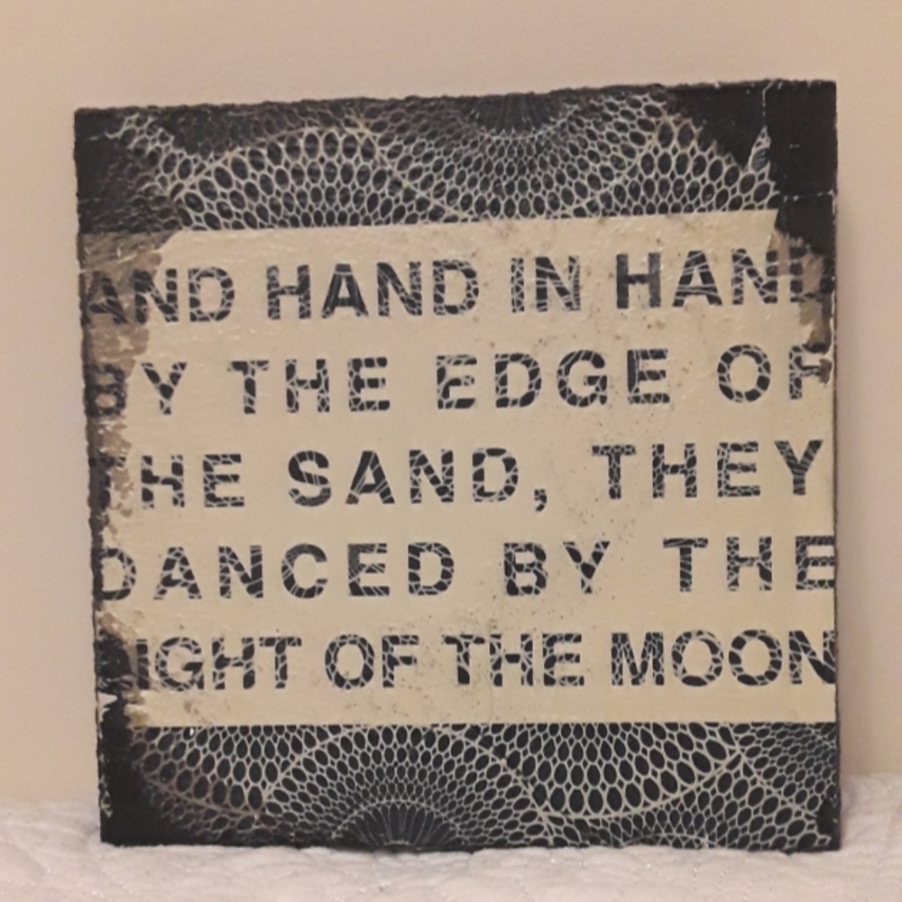 DECORATIVE WALL ART BLOCK INSPIRATIONAL QUOTE